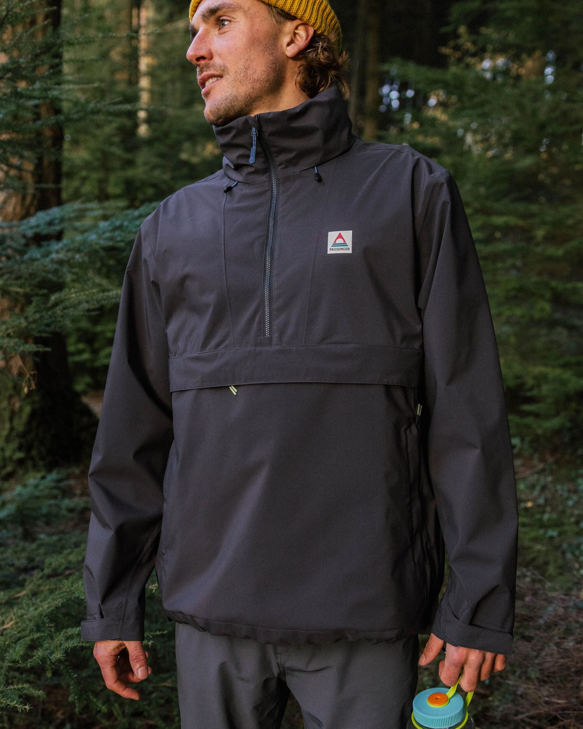 Diablo Recycled Waterproof Anorak - Faded Black - Lifestyle