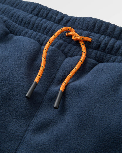 Woodland Recycled Polartec® Fleece Jogger - Rich Navy - Flatlay