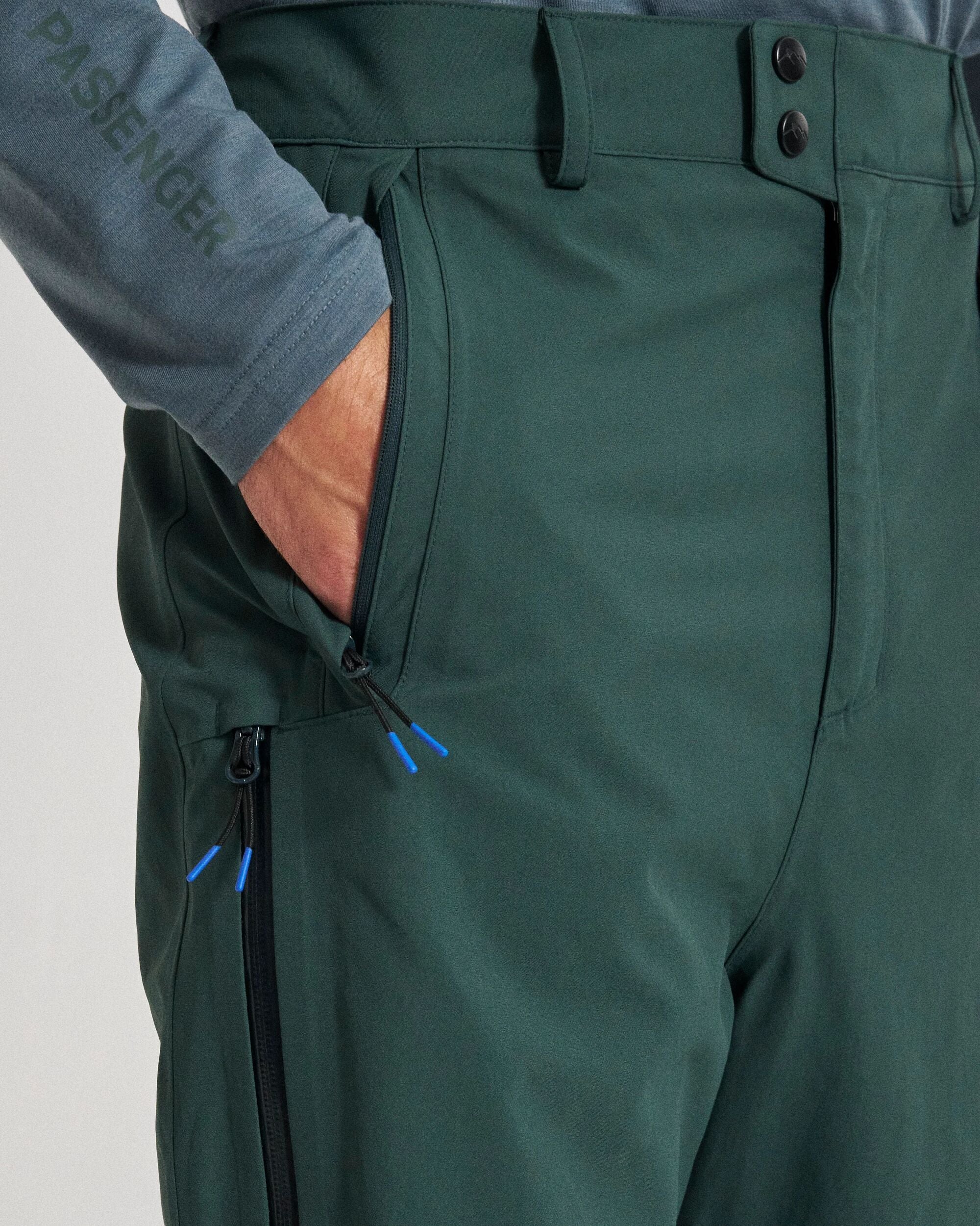 Snowscape Men's Recycled Pant - Dark Fern  - Studio Model