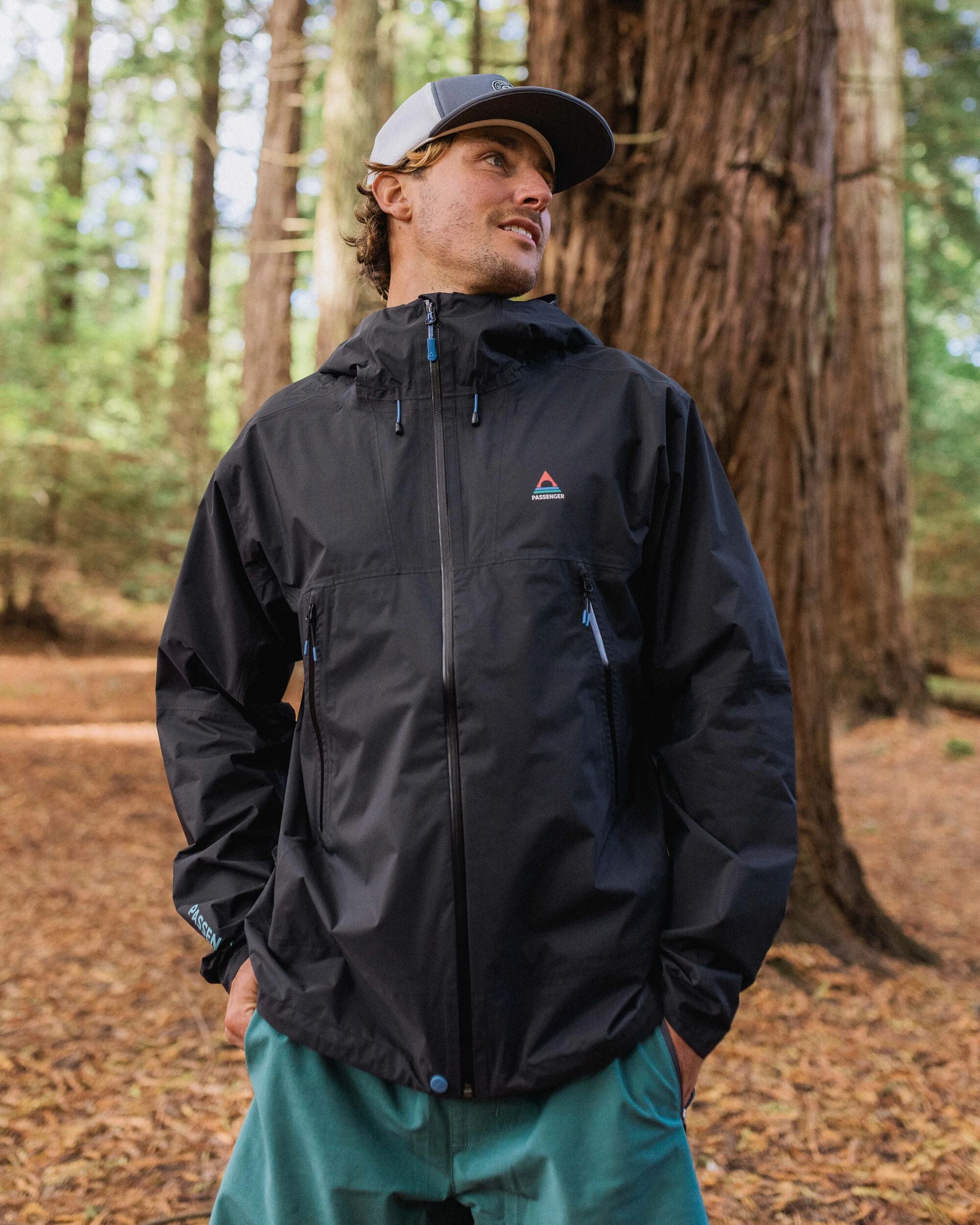 Trailscape Light Men's Recycled Waterproof Jacket - Black - Lifestyle