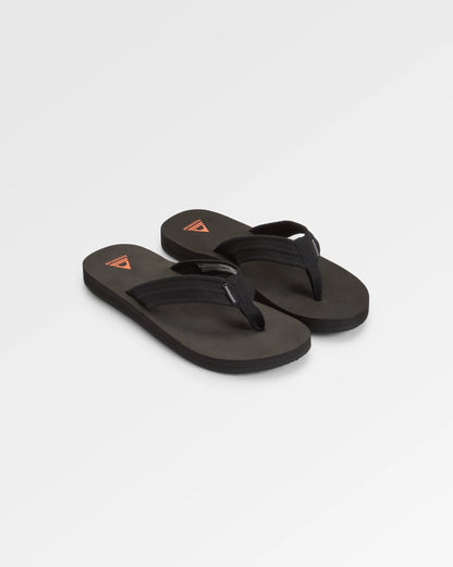 Santos Flip Flop - Black - Flatlay
