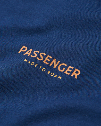 Phoenix Organic Cotton LS T-Shirt - Rich Navy - Flatlay