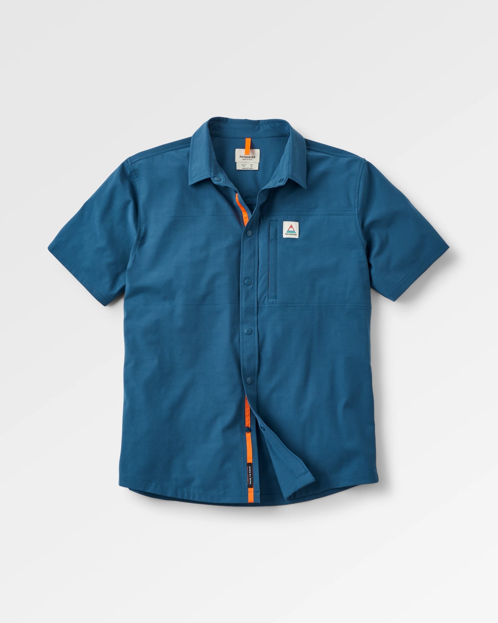Traveller Short Sleeve Stretch Shirt - Dark Denim