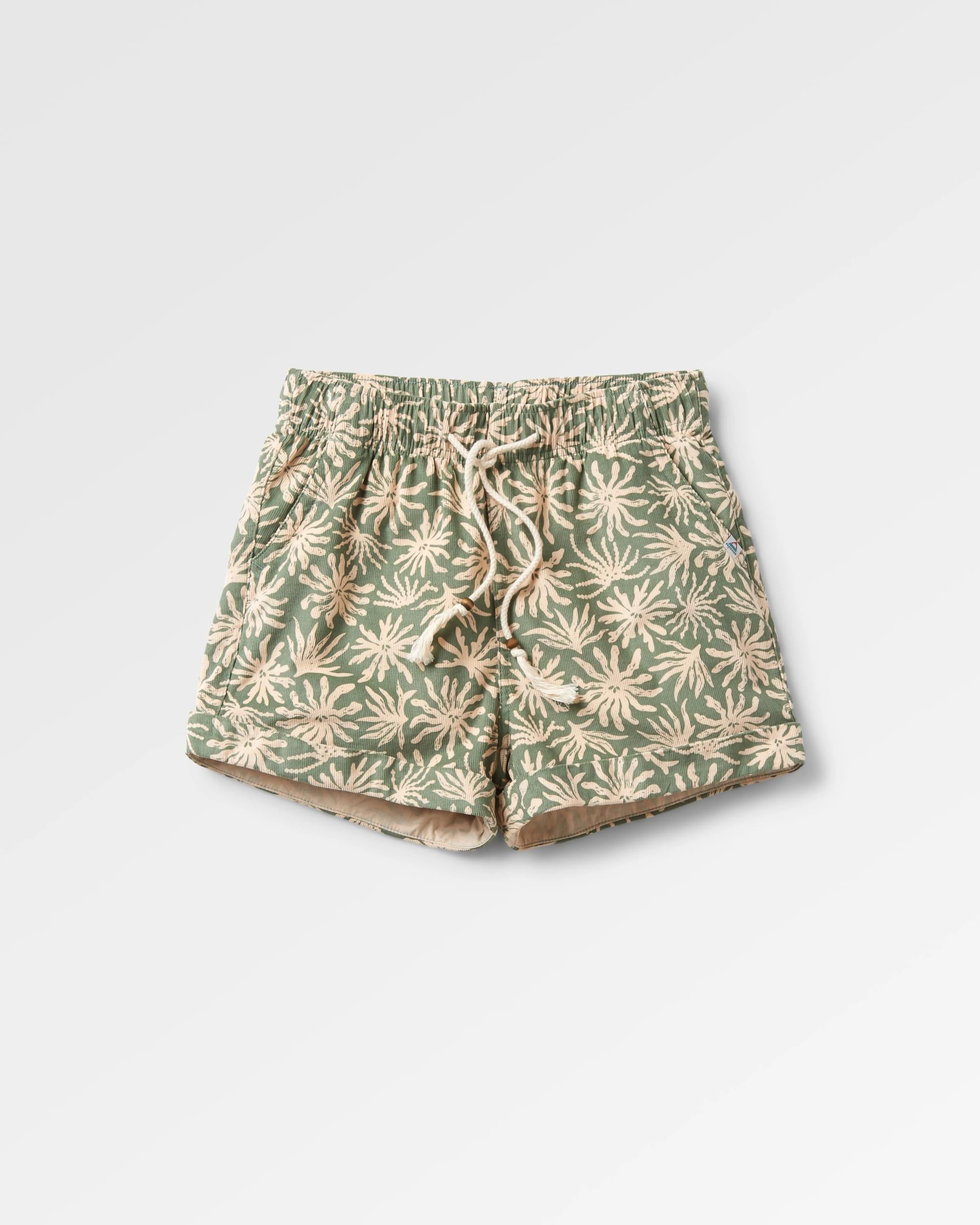 Santosa Organic Cotton Cord Short - Seaweed Pistachio - Flatlay