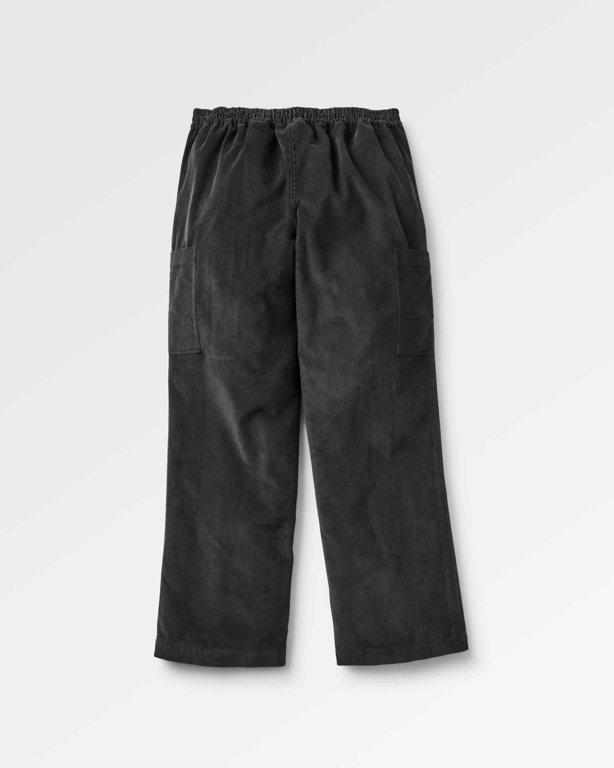 Someday Organic Corduroy Trouser - Black - Flatlay
