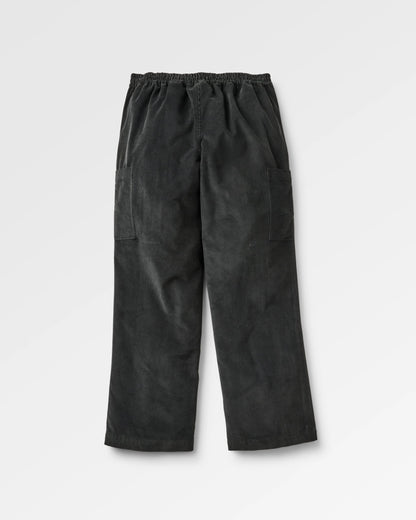 Someday Organic Corduroy Trouser - Black - Flatlay