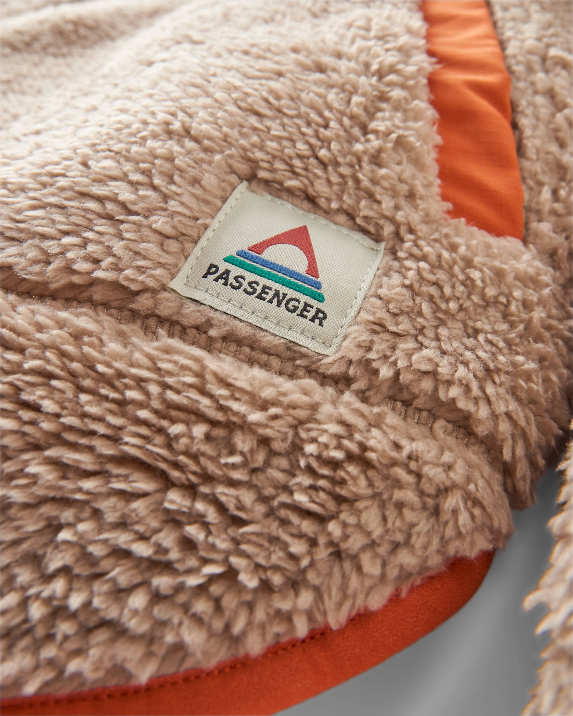 Beaumont Recycled Sherpa Hooded Fleece - Simply Taupe - Flatlay