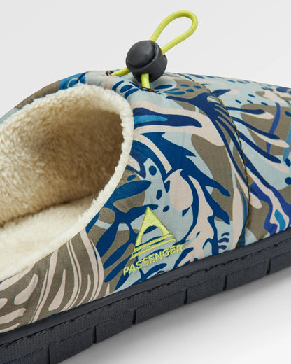 Step Out Slipper - Abstract Seaweed Pistachio - Flatlay