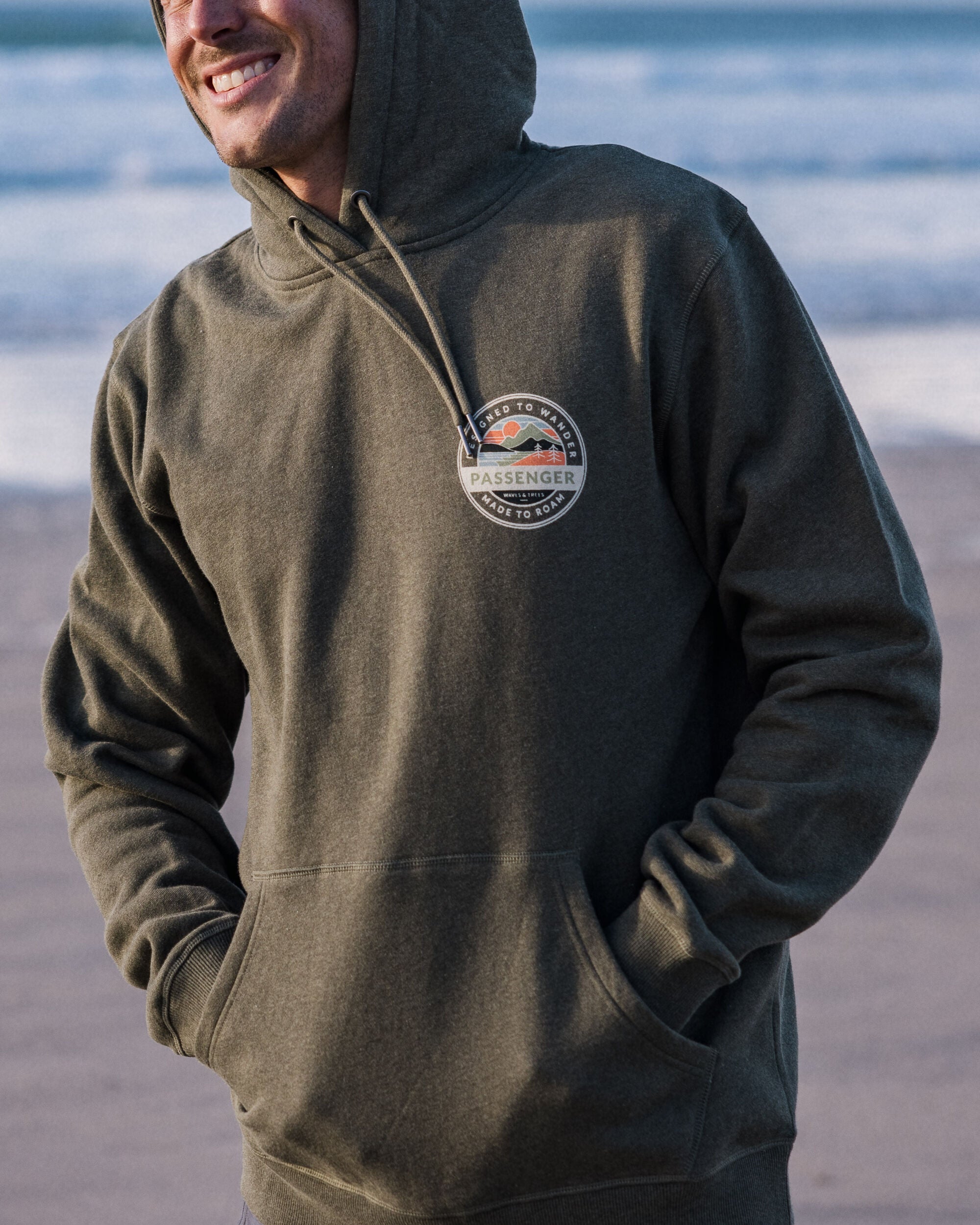 Odyssey Organic Cotton Hoodie - Khaki Marl - Lifestyle - Male