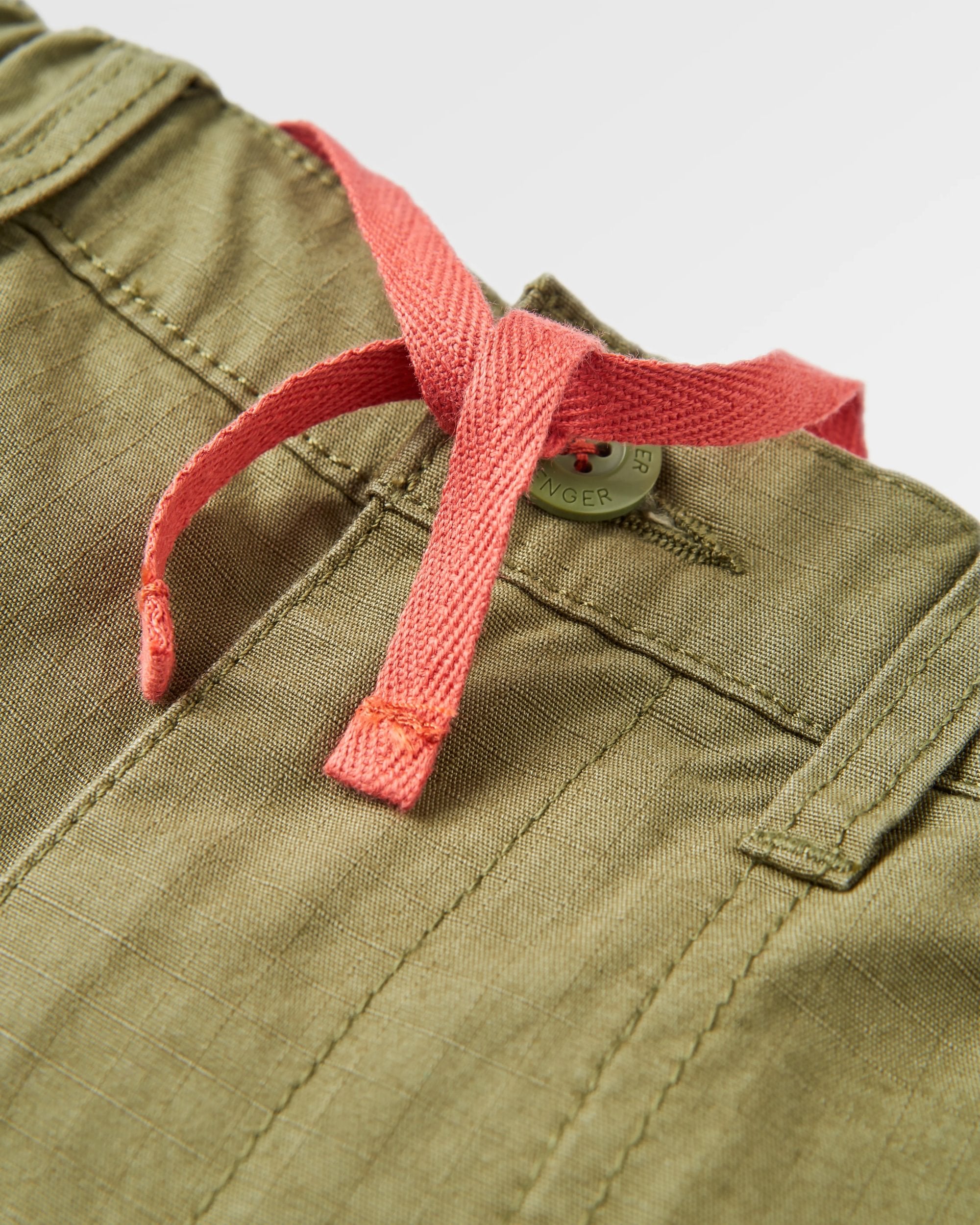 Rif-Raf Organic Cotton Ripstop Trouser - Khaki - Flatlay