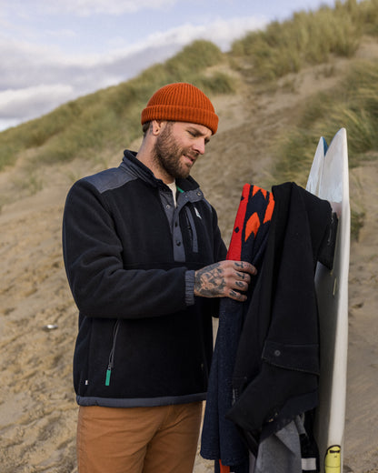 Solace Recycled Sherpa-Lined Polar Fleece - Black - Lifestyle