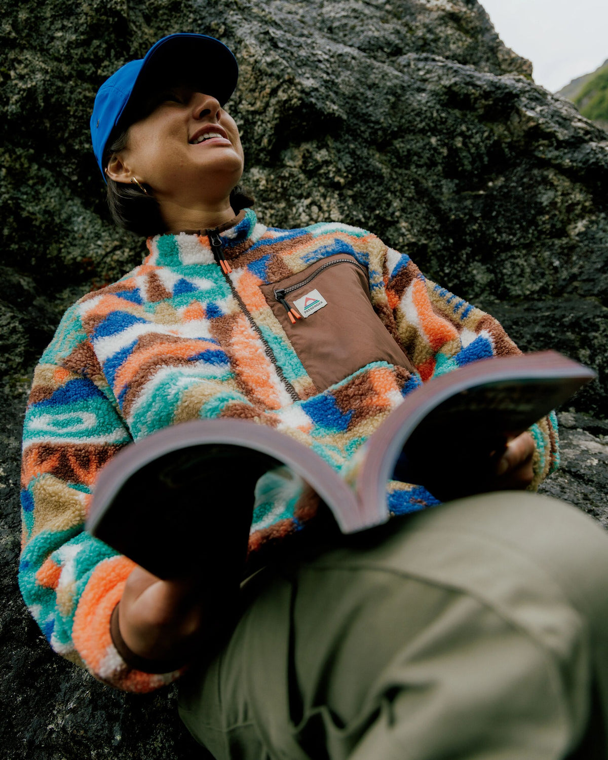 Ravi Sherpa Fleece - Lost On Purpose Pacific Green - Lifestyle
