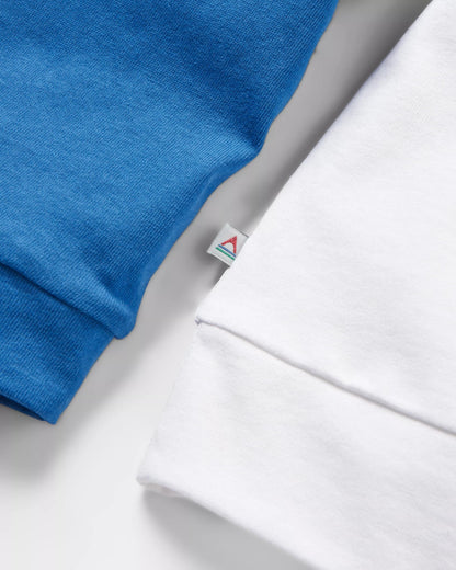 Outlook Recycled LS T-Shirt - True Blue - Flatlay
