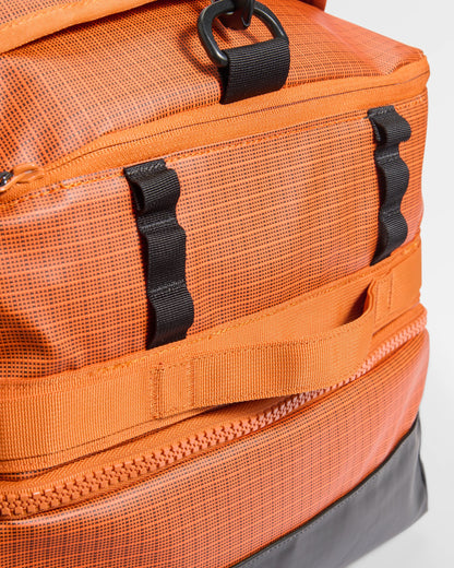 Roamer 60L Split Duffel Bag - Sunrise Orange - Flatlay