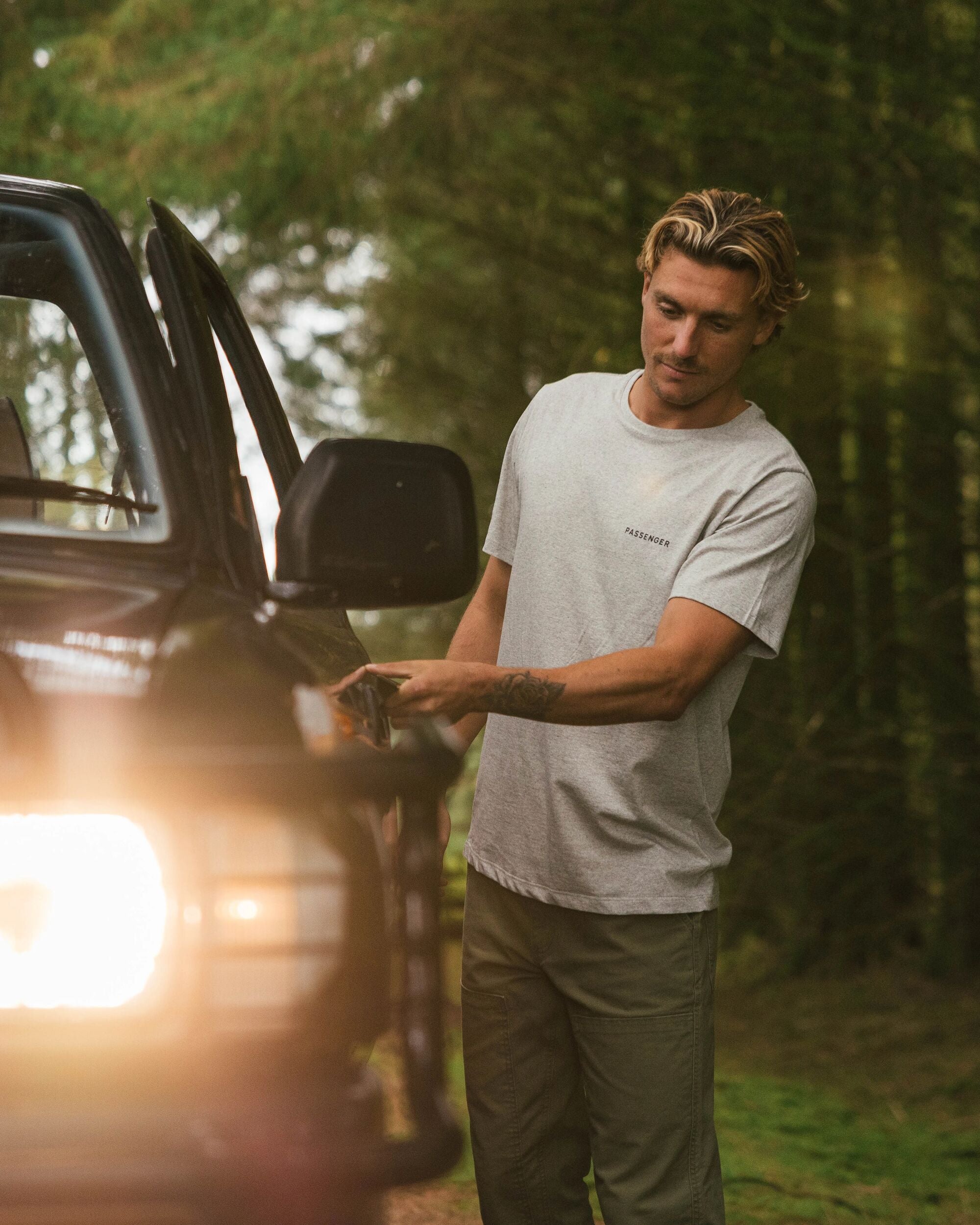 Made To Roam Recycled Cotton T-Shirt - Grey Marl - Lifestyle