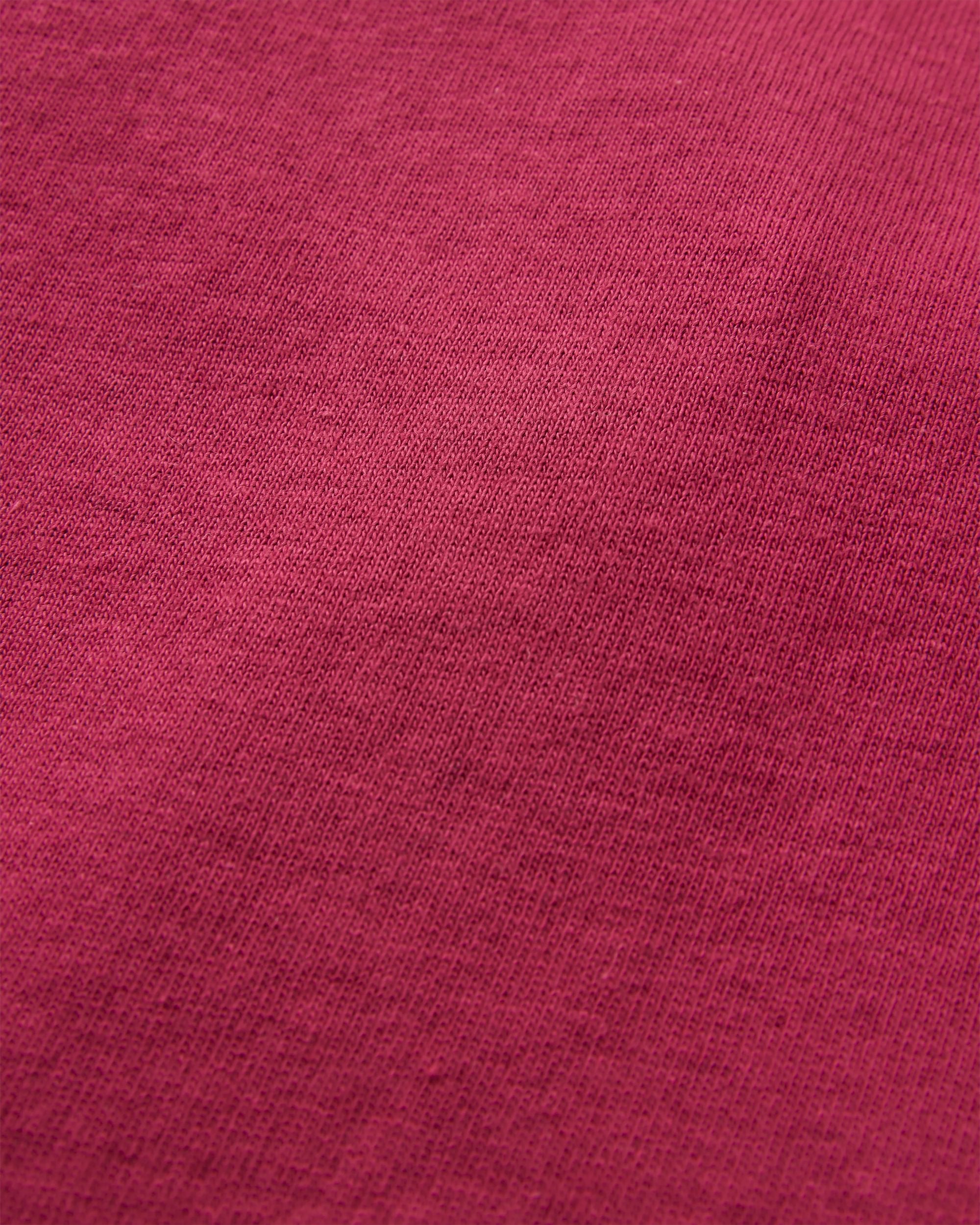 Papercut Recycled Cotton LS T-Shirt - Cranberry - Flatlay