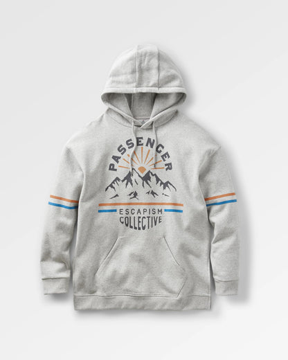 Wander Recycled Cotton Marl Hoodie - Grey Marl - Flatlay