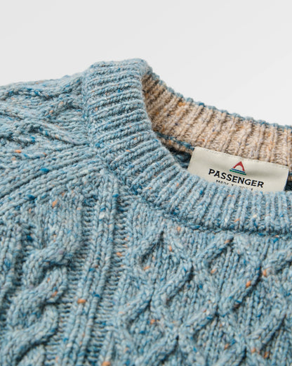 Sandbar Recycled Knitted Jumper - Arctic - Flatlay