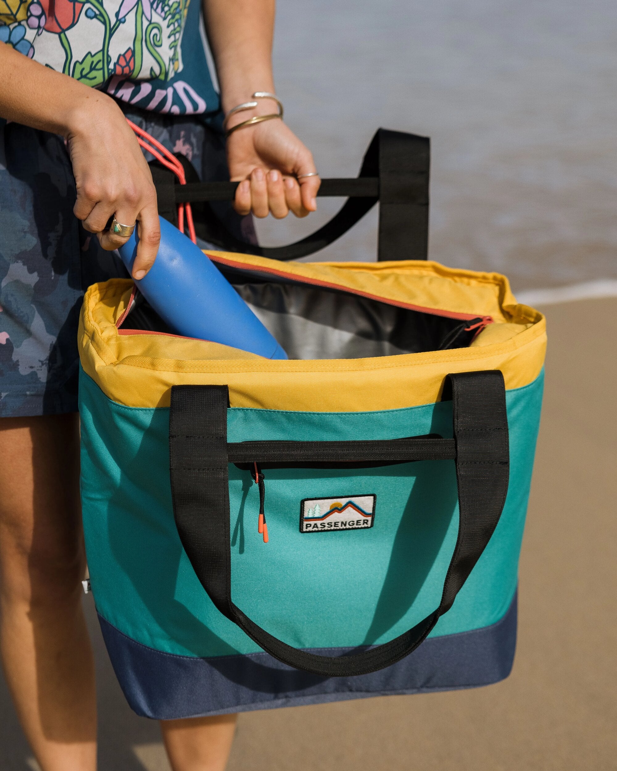 Tote Recycled Cooler Bag - Multi Primary - Lifestyle