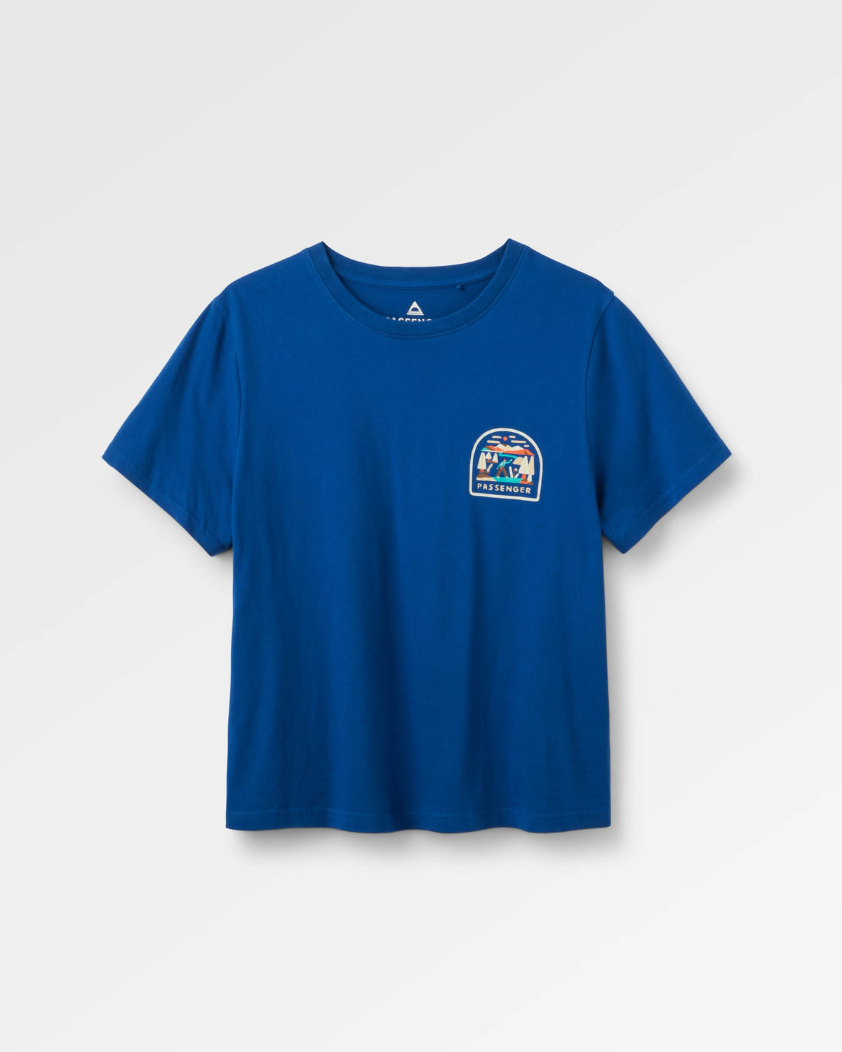 Lost Patch Women's Organic Cotton T-Shirt - Blue Navy - Flatlay