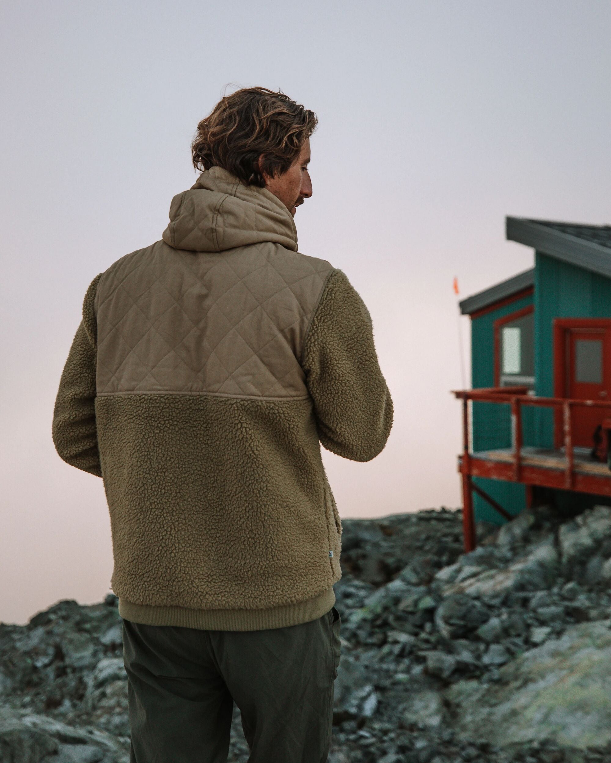 Adventure Recycled Deep-Pile Sherpa Fleece - Biscuit - Lifestyle