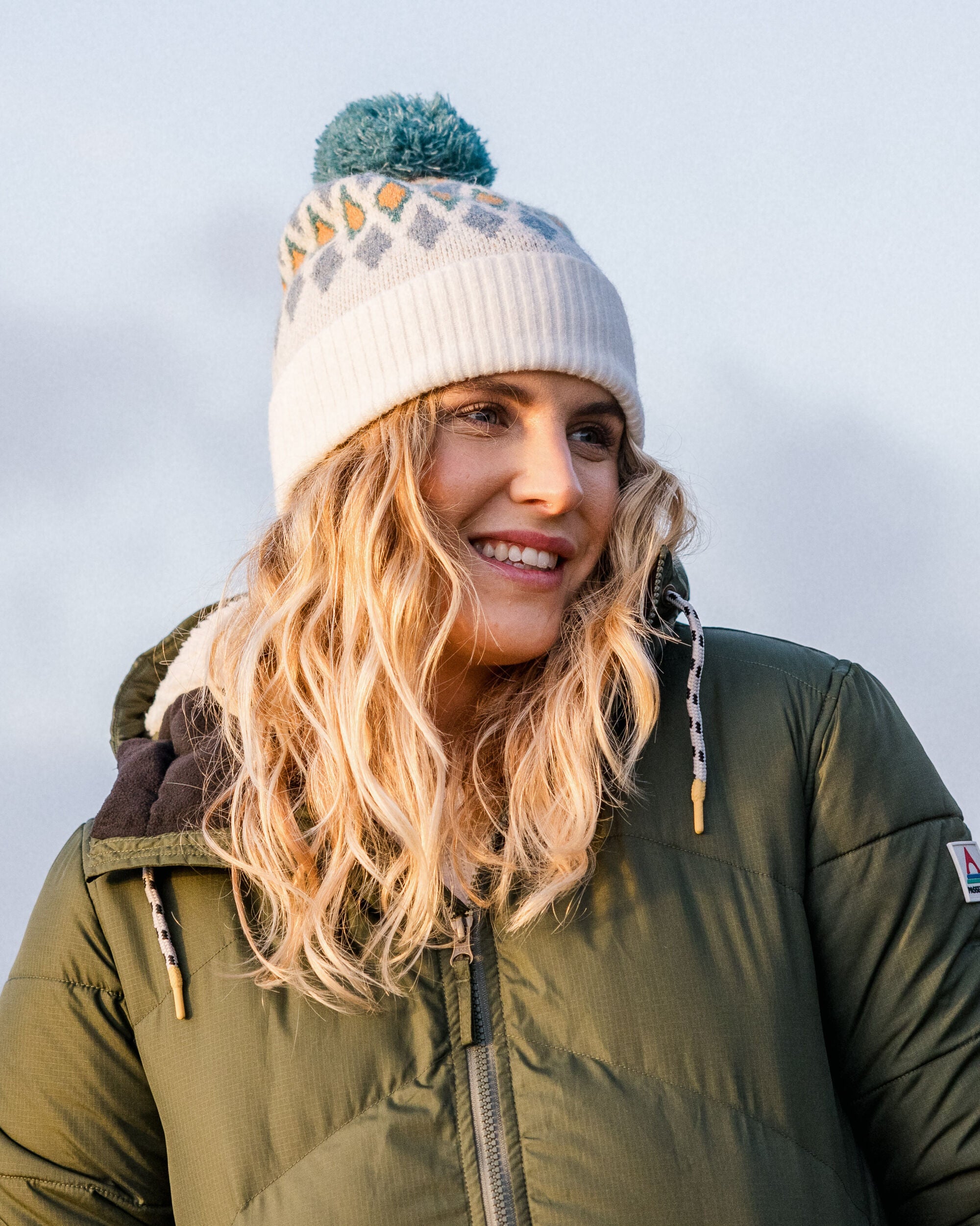Snowdrop Recycled Bobble Hat - Vintage White - Lifestyle - Female