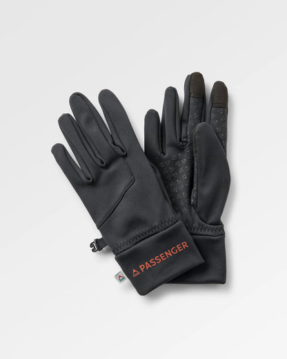 Jacks Touch Screen Gloves - Black - Flatlay