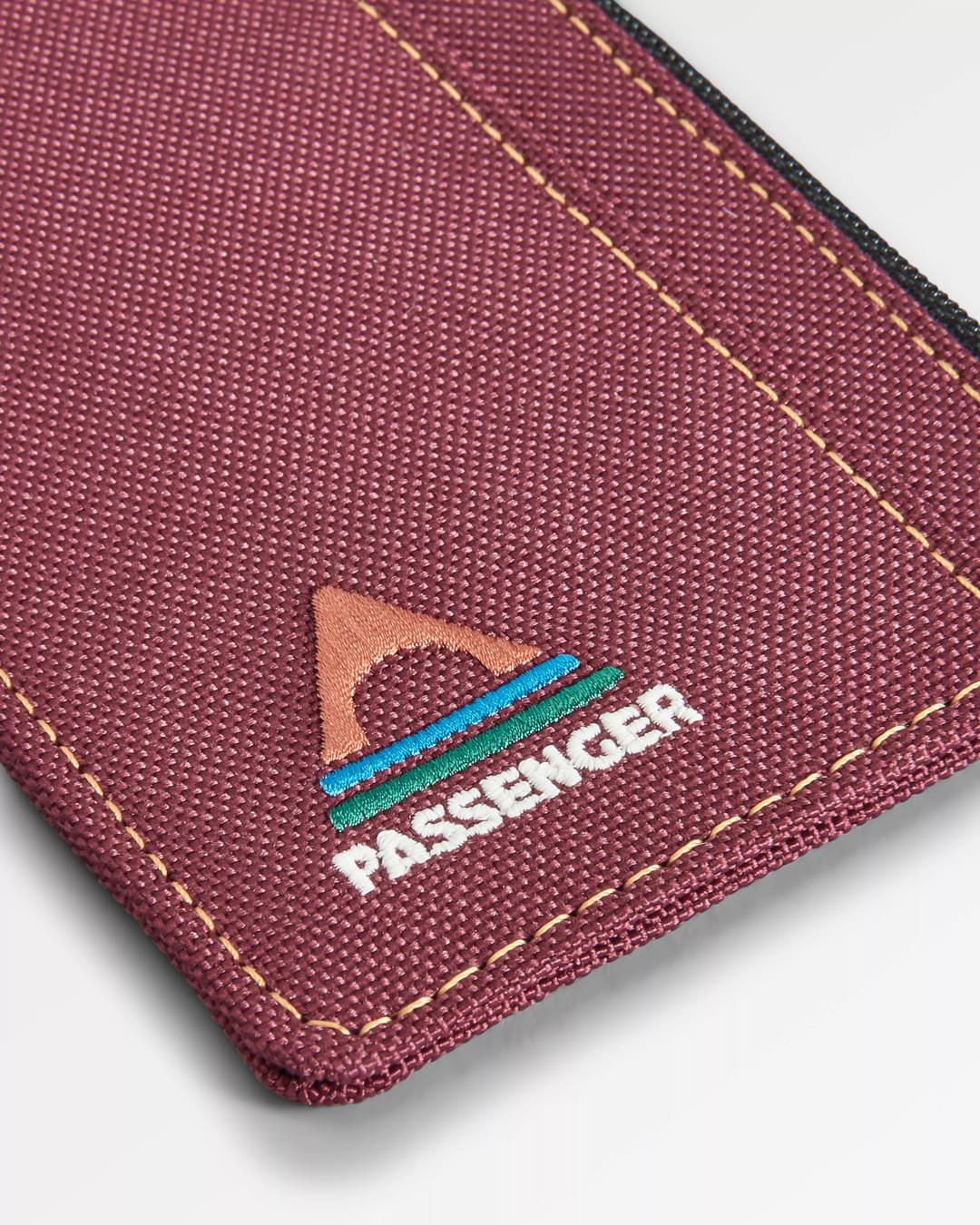 Recycled Card Holder - Burgundy - Flatlay