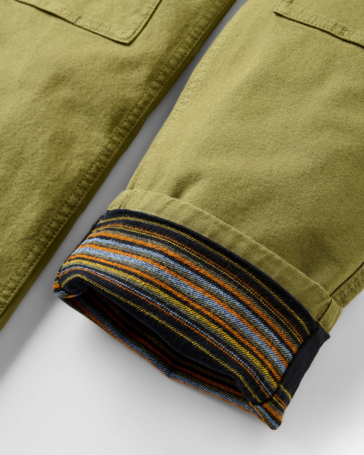 Vantage Lined Cotton Canvas Trouser - Khaki - Flatlay