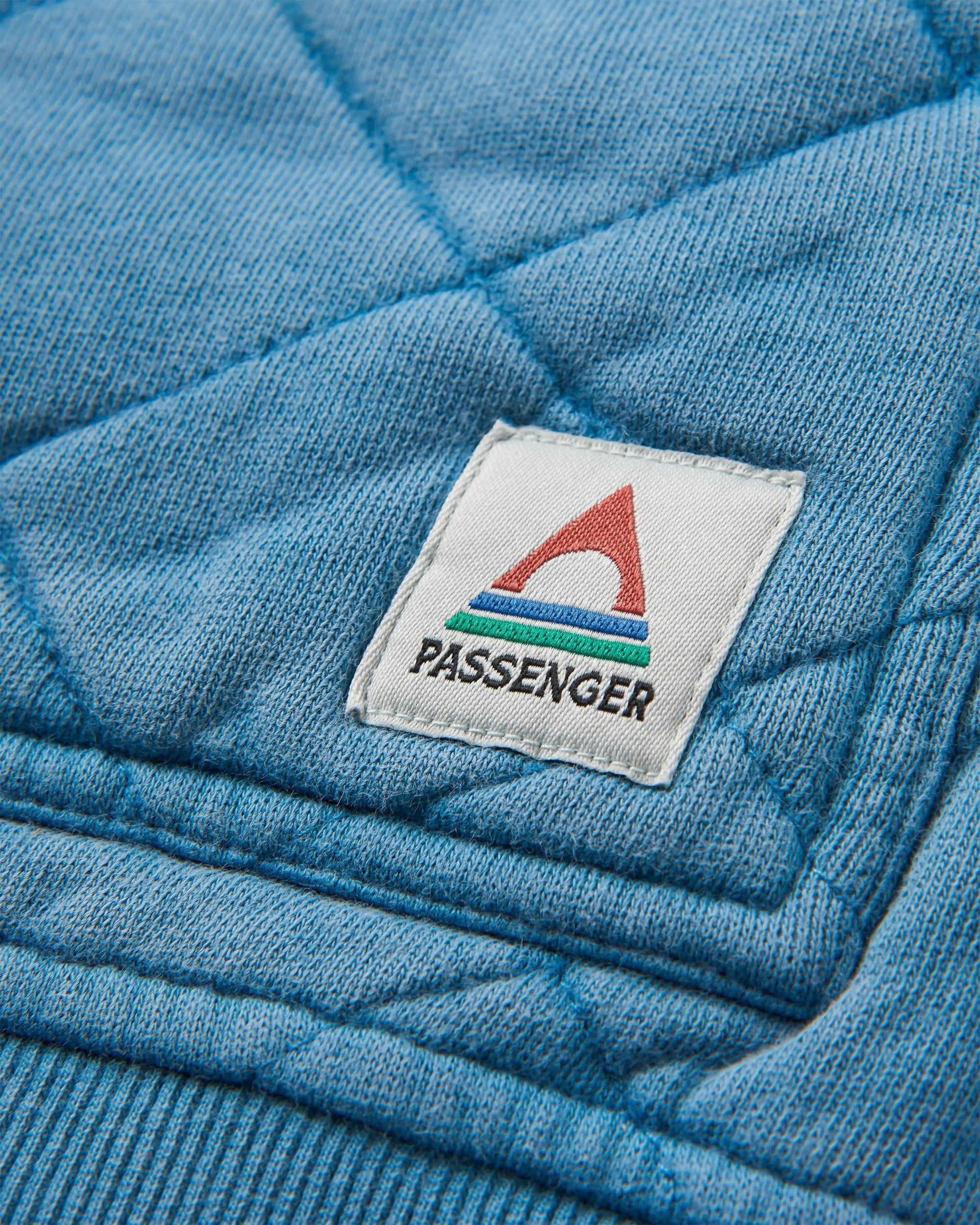 Clementine Recycled Quilted High Neck - Bluejay - Flatlay