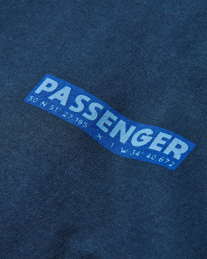 Distance Recycled Relaxed Fit LS T-Shirt - Deep Navy - Flatlay