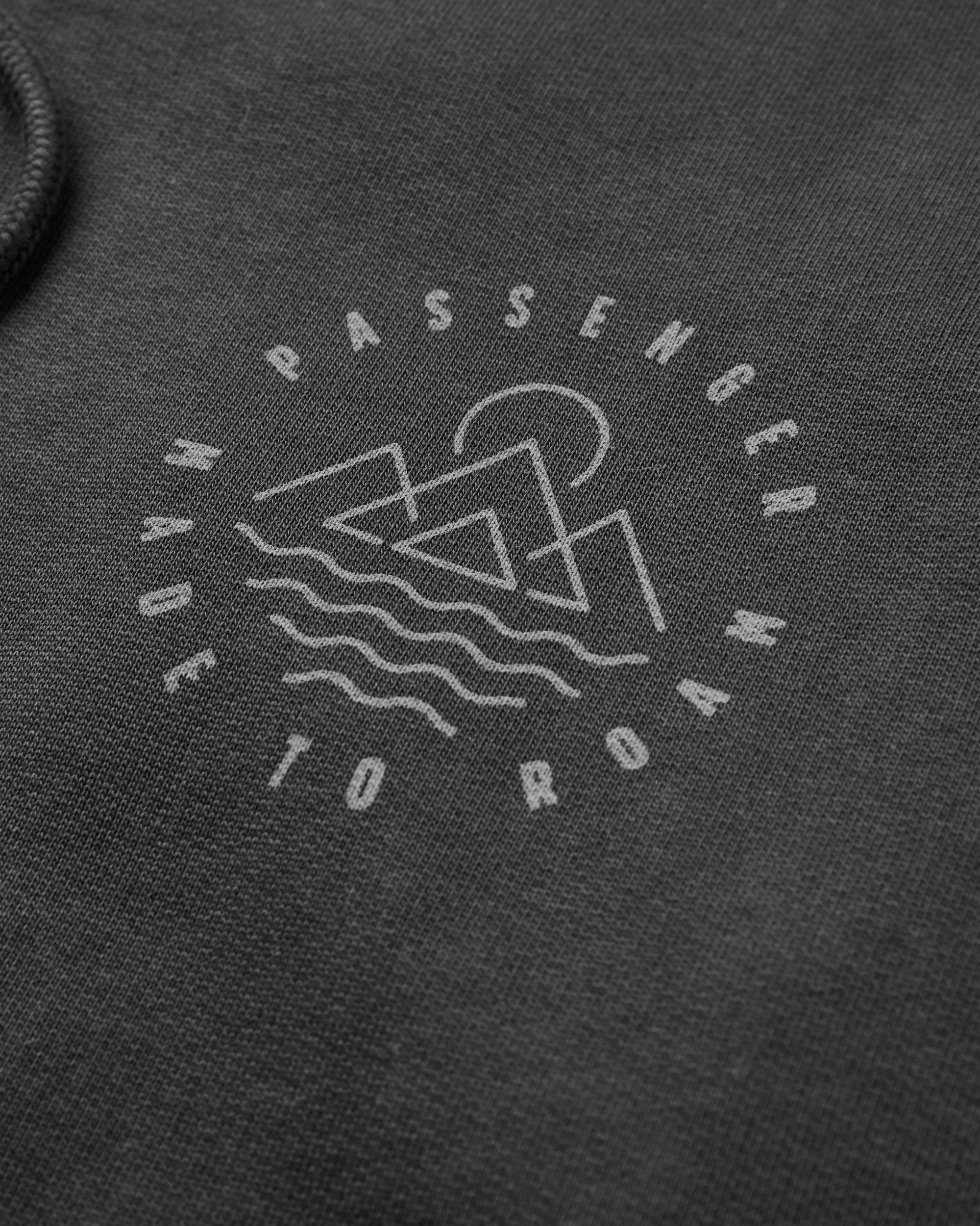 Escapism Recycled Cotton Hoodie - Black - Flatlay