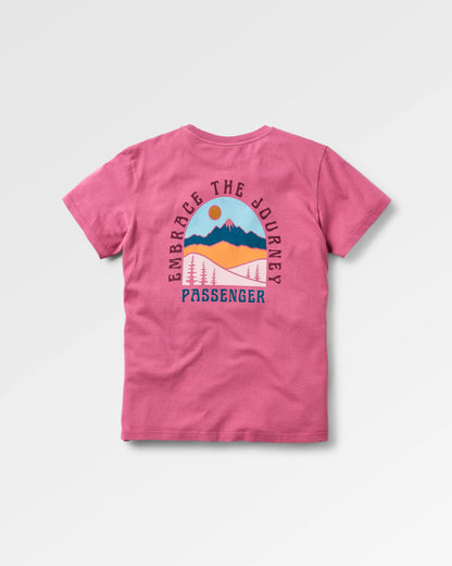 Outlook Recycled Cotton T-Shirt - Mauve Haze - Flatlay