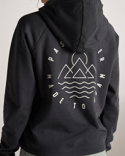 Remote Recycled Cotton Hoodie - Black - Studio Model