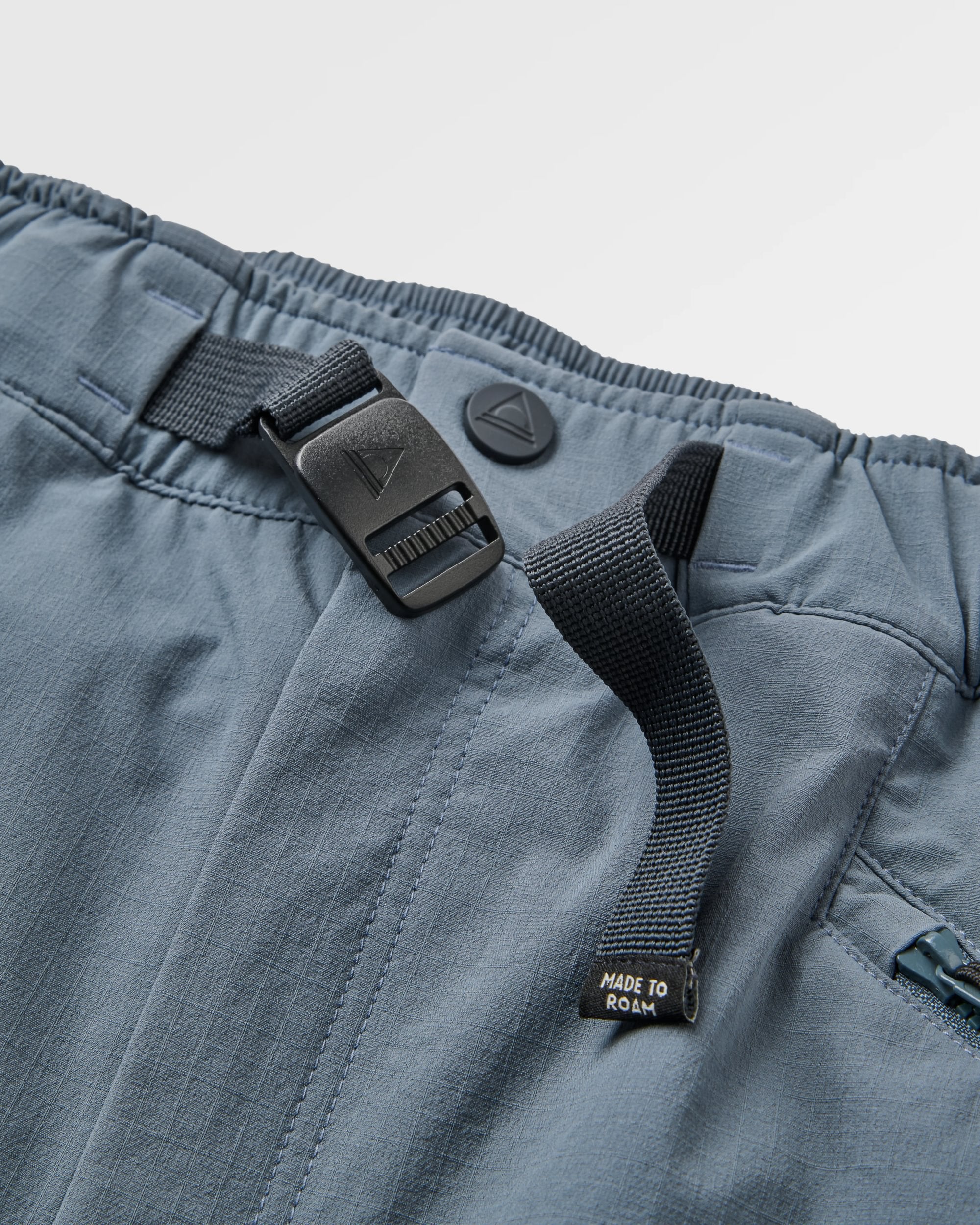 Stride Recycled Active Trail Short - Storm Grey - Flatlay