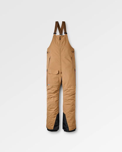 Snowscape Men's Recycled Bibpant - Toffee - Flatlay