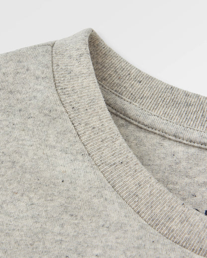 Snapshot Recycled Cotton T-Shirt - Light Grey Marl - Flatlay