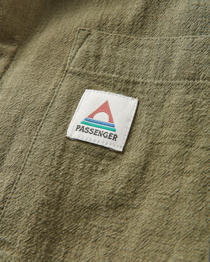 Arica Textured Shirt - Khaki - Flatlay