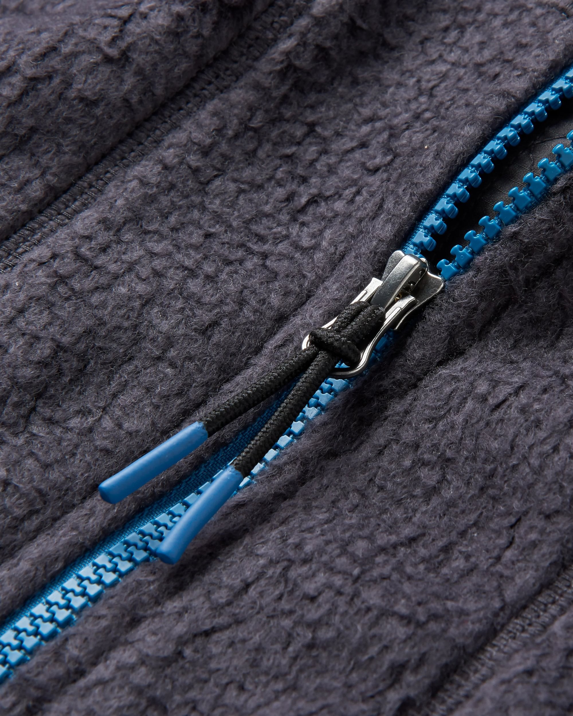 North Coast Vista Full Zip Recycled Sherpa Fleece - Faded Black - Flatlay