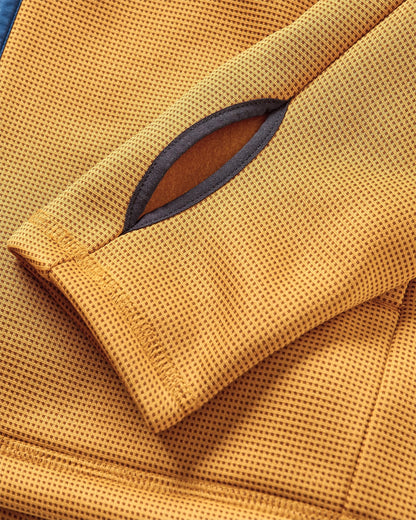 Vertical Full Zip Hooded Recycled Fleece - Dusty Ochre - Flatlay