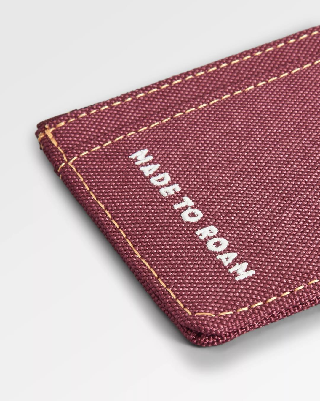 Recycled Card Holder - Burgundy - Flatlay