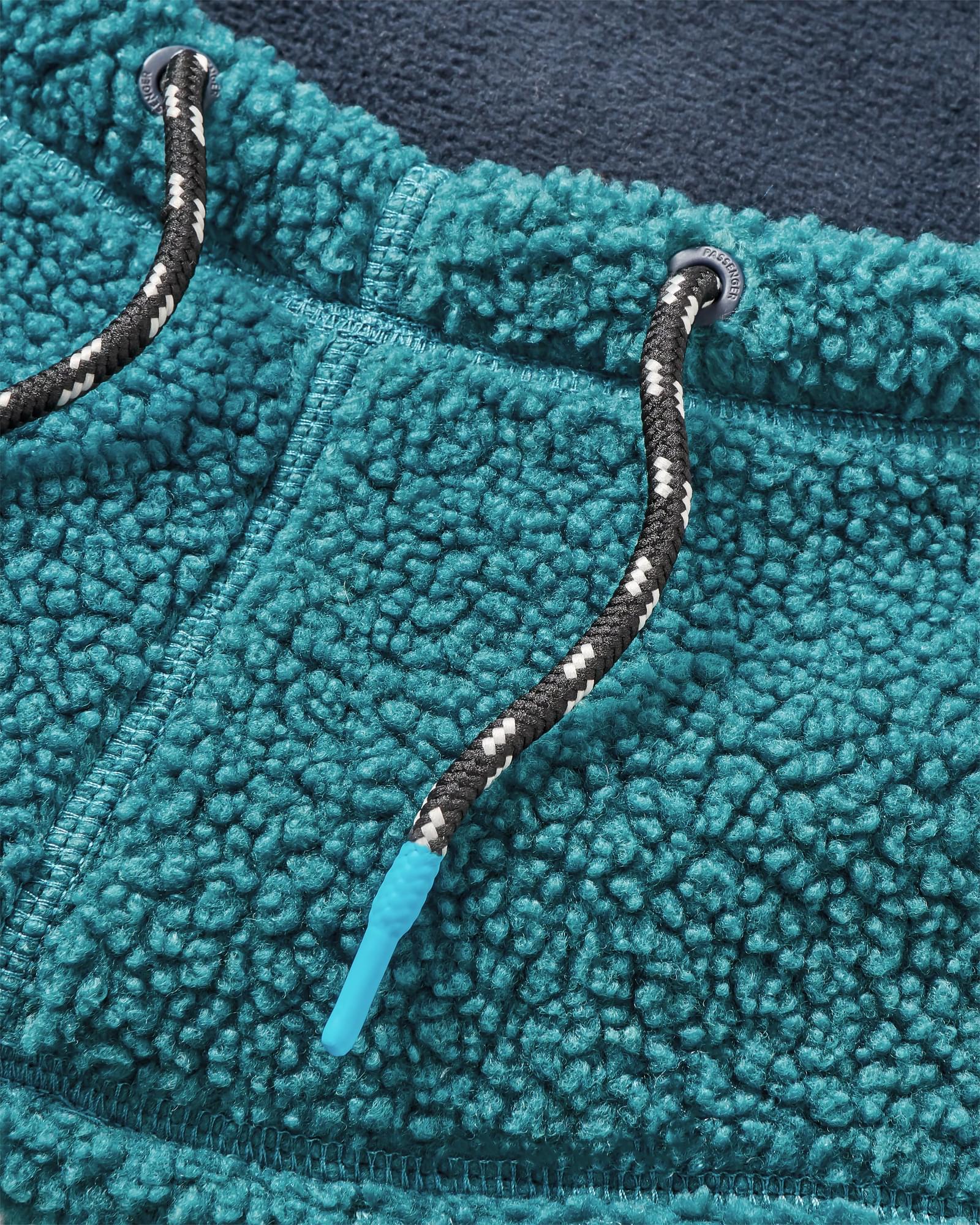 Snowdrift Recycled Fleece Hood - Mediterranean - Flatlay