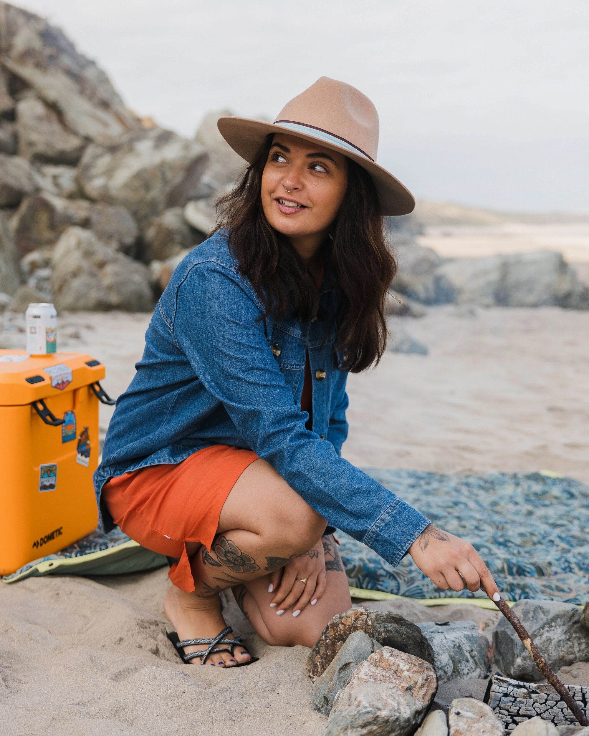 Outback Fedora - Tan - Lifestyle - Female