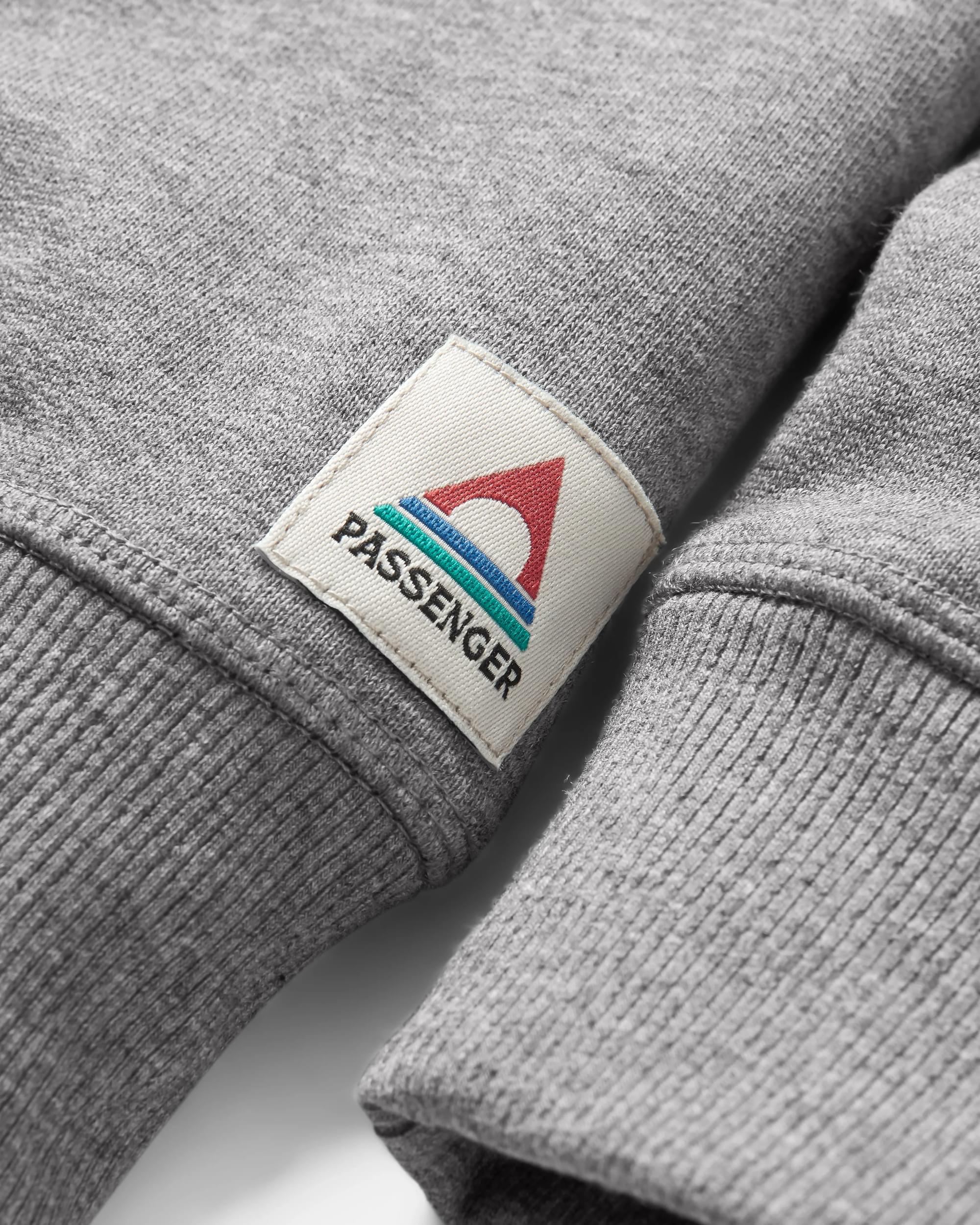 Heritage Recycled Cotton Sweatshirt - Dark Grey Marl - Flatlay