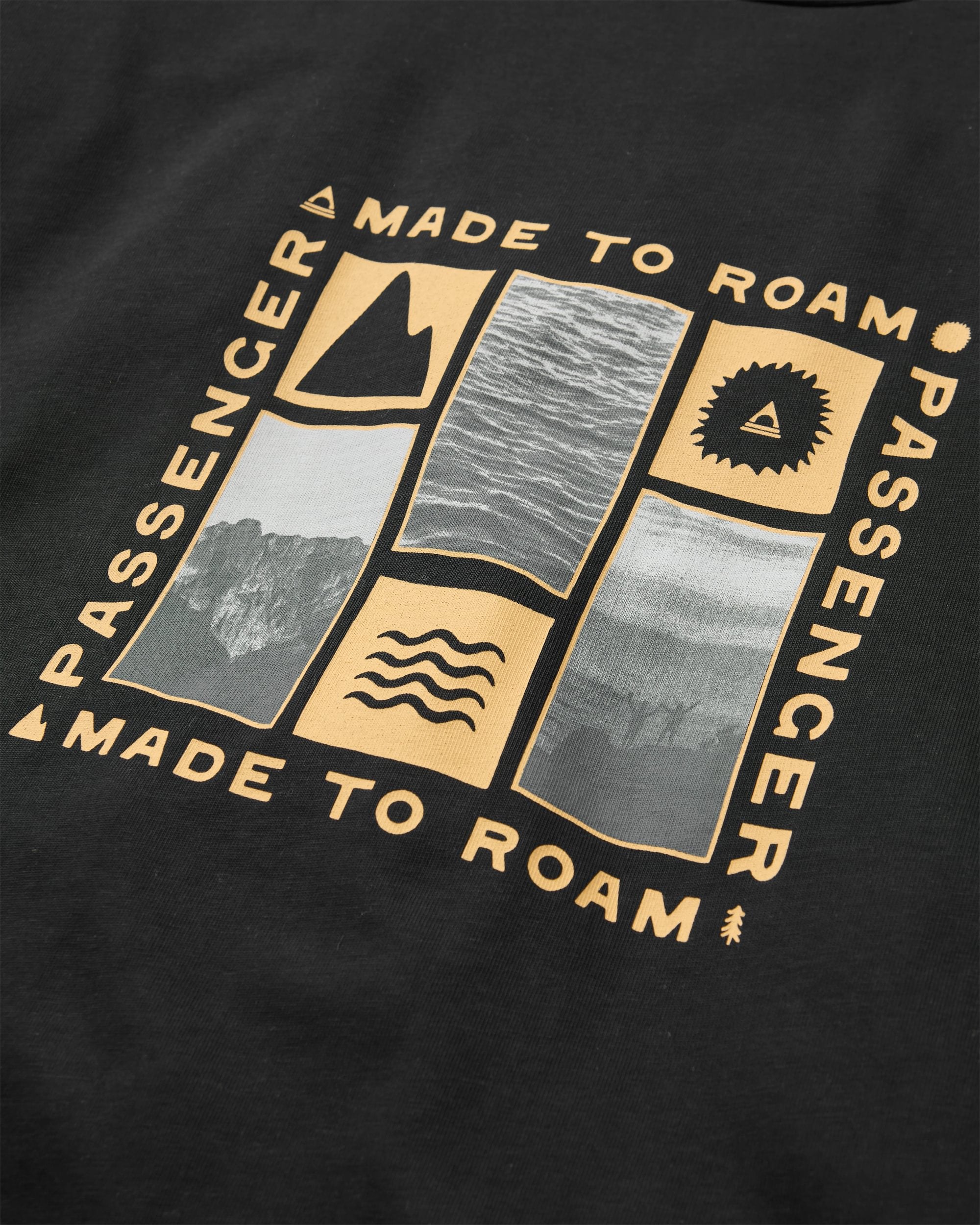 Snapshot Organic Cotton Relaxed Fit T-Shirt - Black - Flatlay