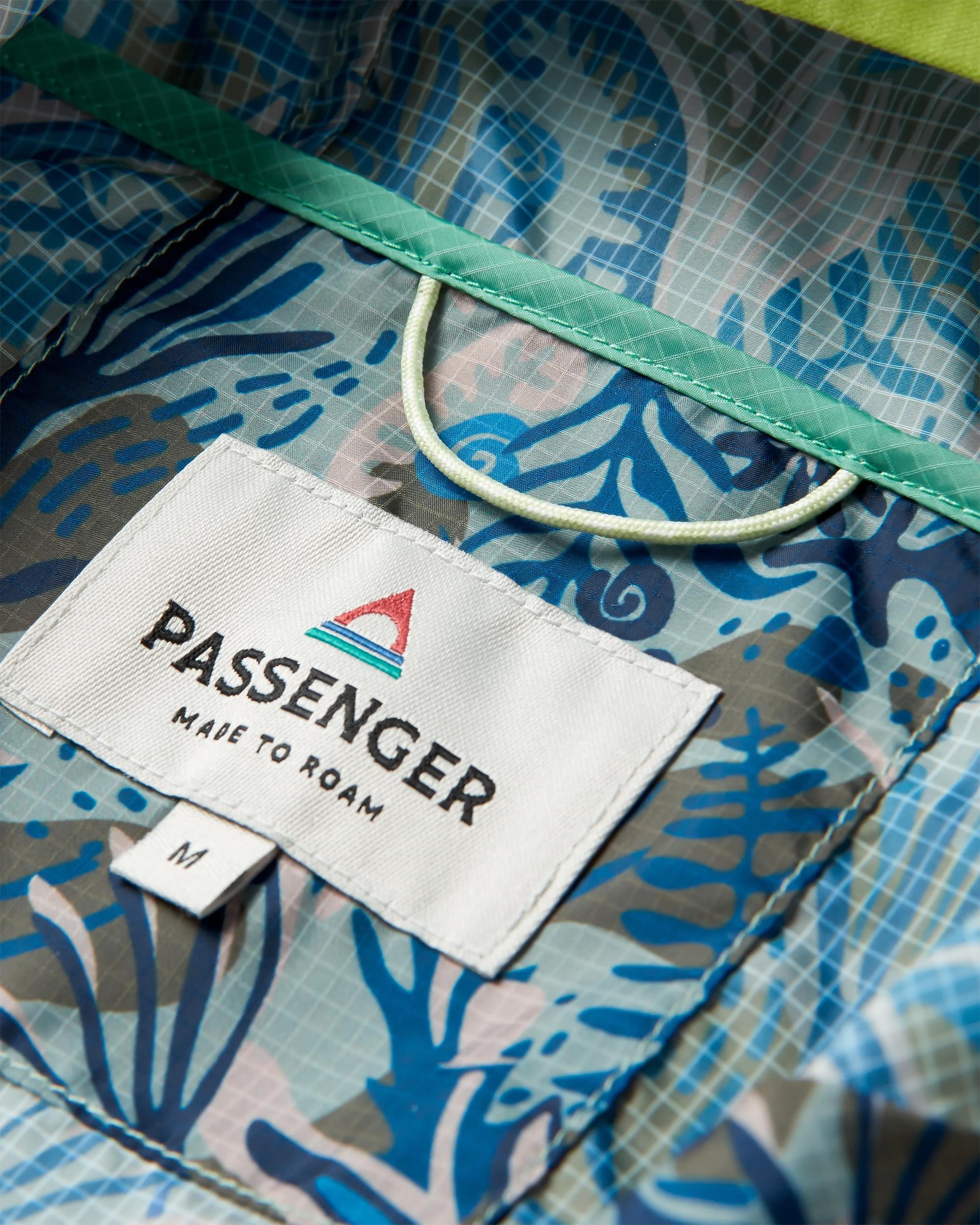 Gusto Recycled Windshell Anorak - Abstract Seaweed Pistachio - Flatlay