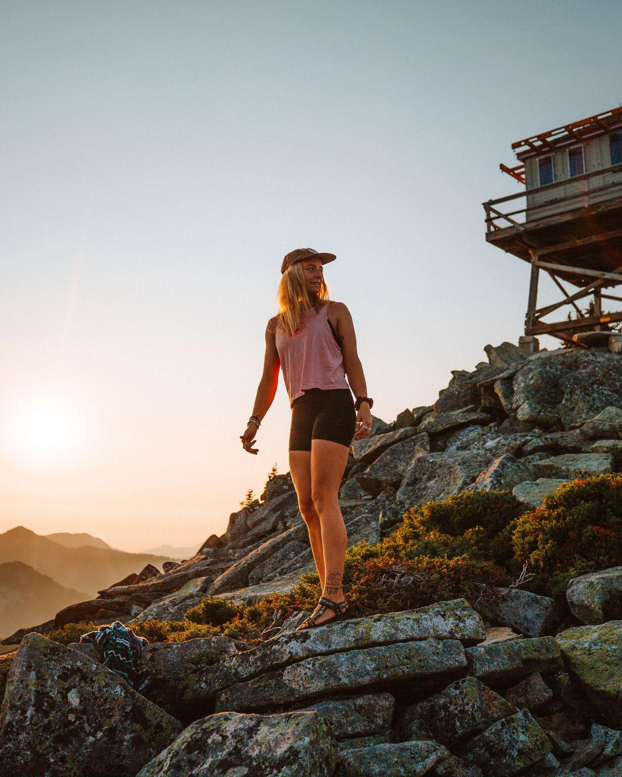 Sunburst Organic Vest - Soft Shell Pink - Lifestyle