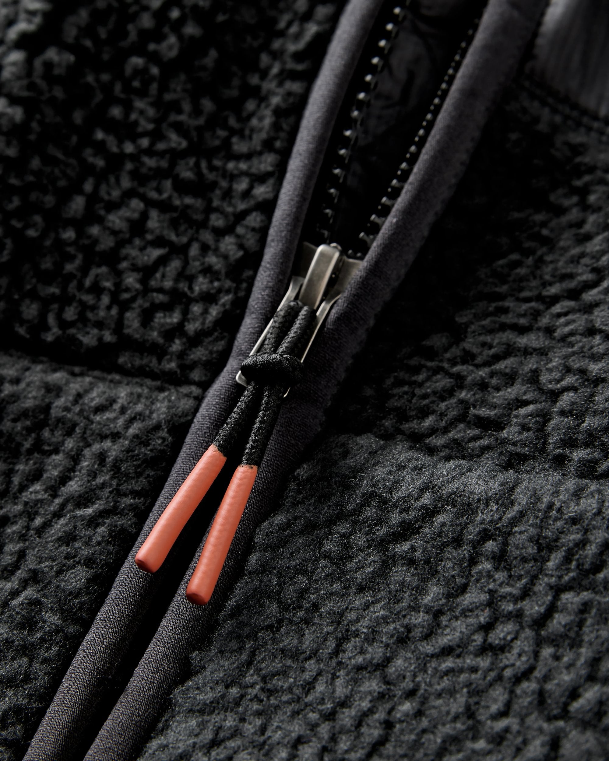 Reconnect Recycled Sherpa Fleece - Black - Flatlay