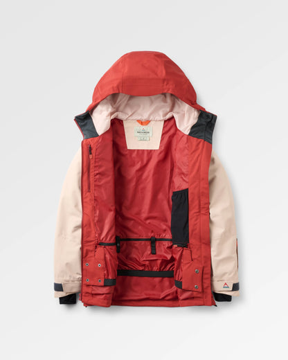 Snowscape Women's Recycled Jacket - Red Ochre/Blush - Flatlay