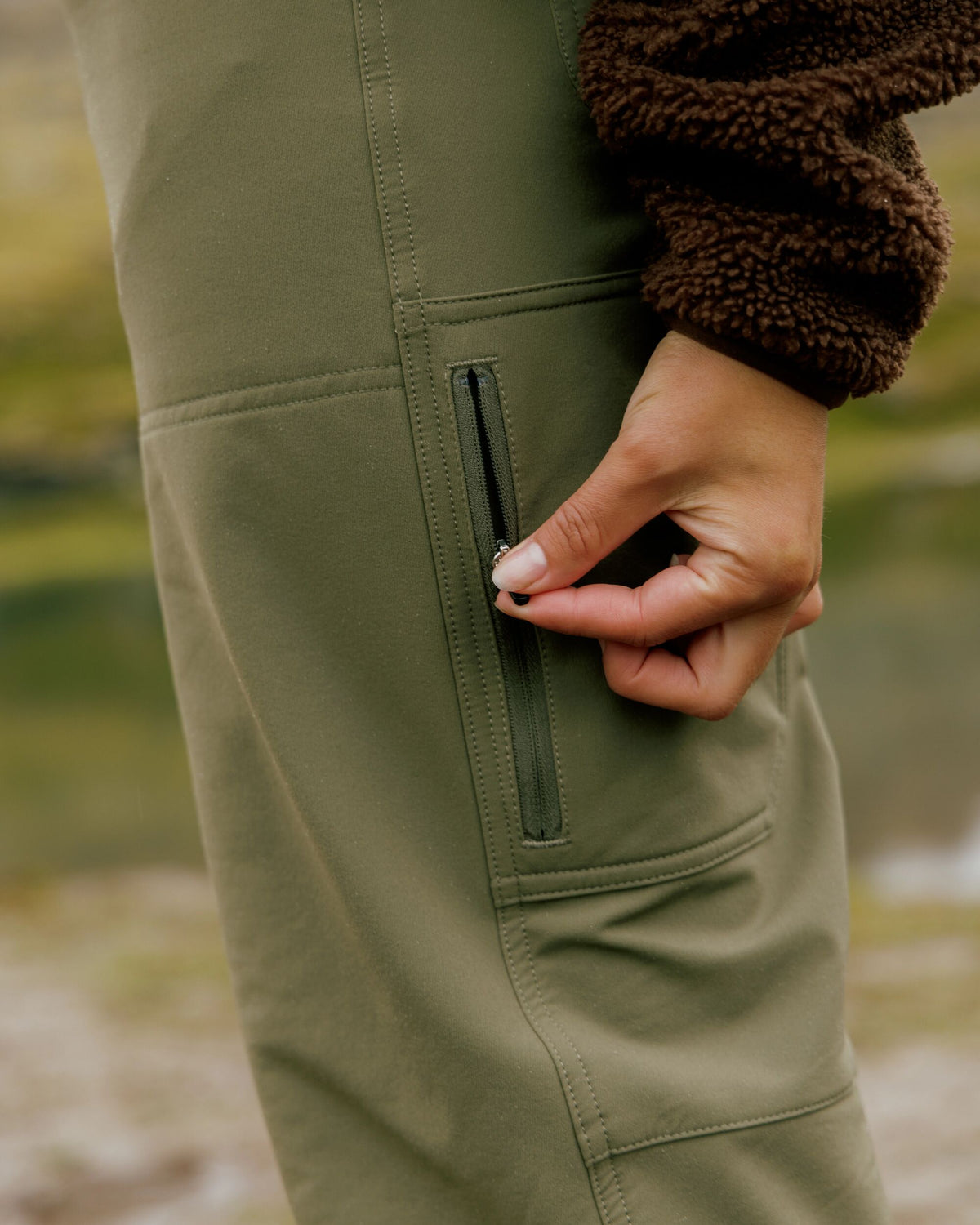 Jasper Outdoor Hybrid Trouser - Dusty Olive - Lifestyle